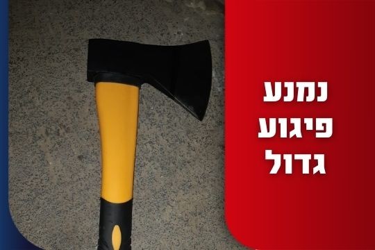 כוח משטרה עצר ערבי עם גרזן שהיה בדרכו לבצע פיגוע