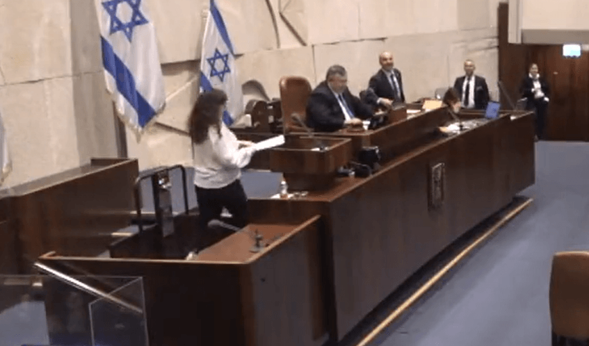 הפאדיחה הקטנה של חברת הכנסת במליאה | צפו