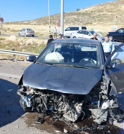 לאחר שניחם אבלים: המפכ"ל נקלע לתאונת דרכים בשומרון