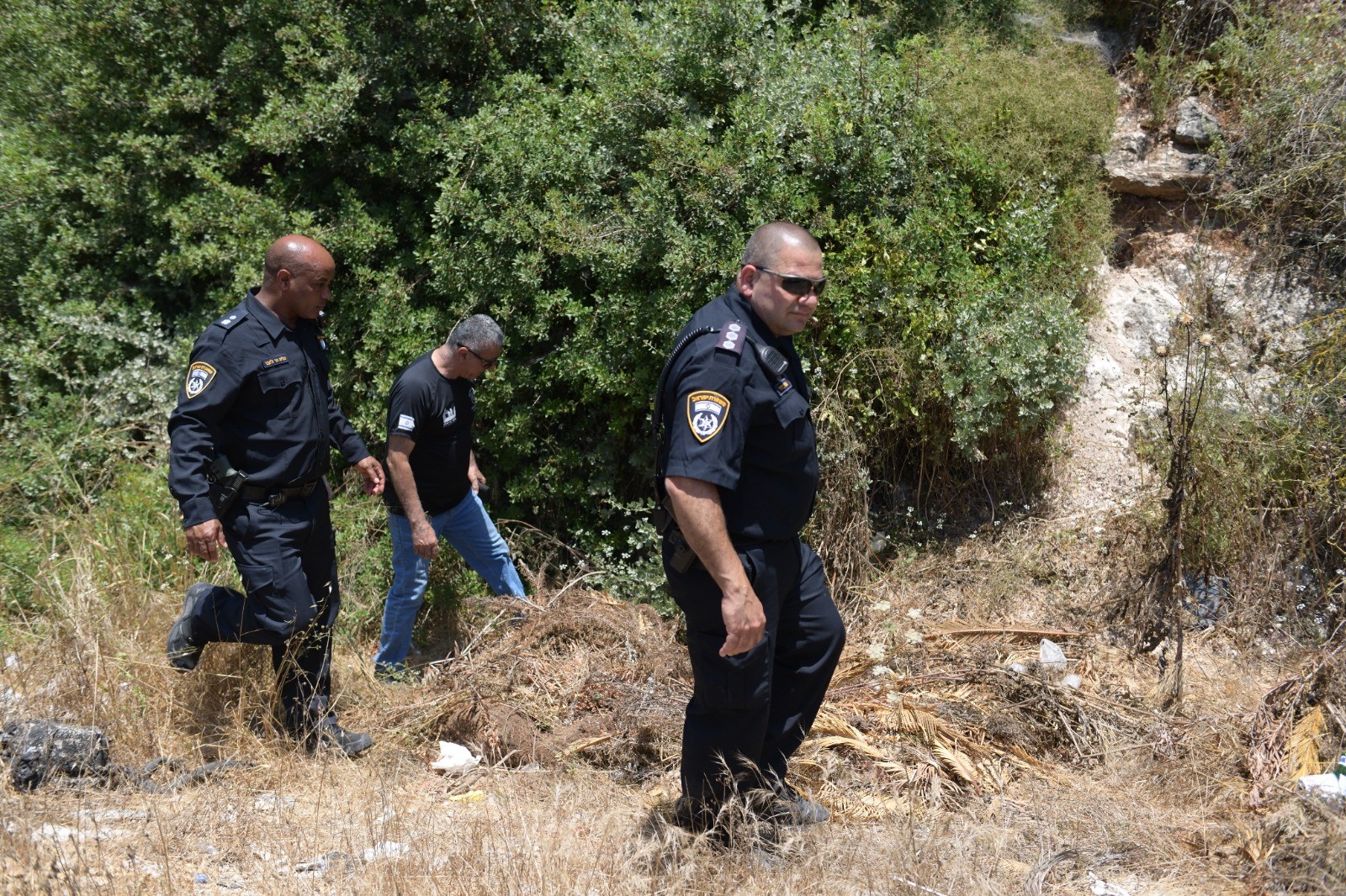 תיעוד מהחיפושים אחר המנוחה, ספיר נחום. קרדיט: דוברות המשטרה