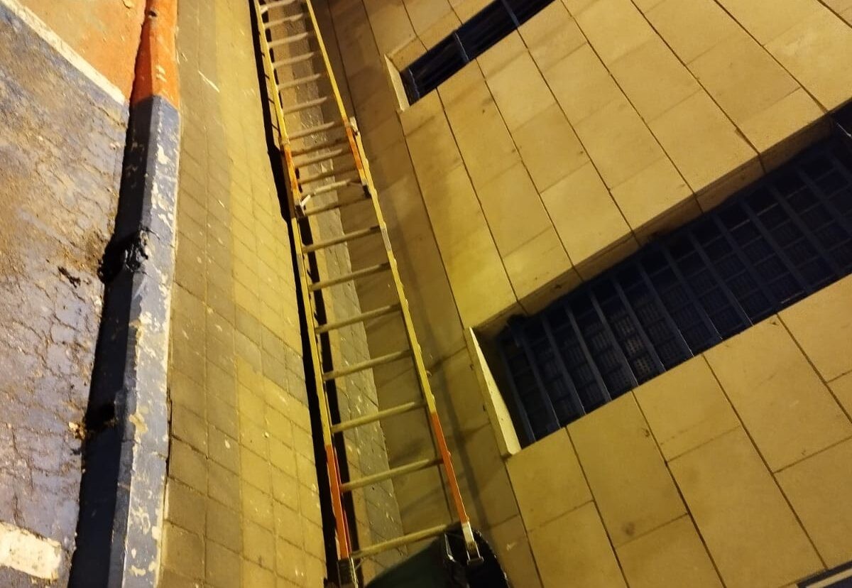 אופס: גנבים טיפסו למרפסת עם סולם - ולא ציפו שזה מה שיקרה