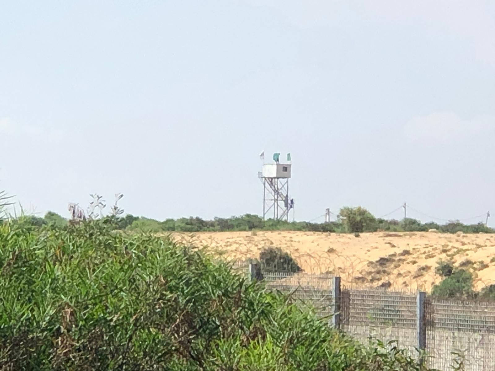עמדת ארגון הטרור חמאס מול נתיב העשרה | צילום: אריאל עידן