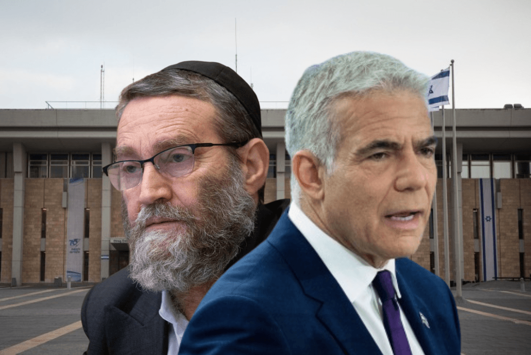 גפני ולפיד. עיבוד: הדס פרוש, יונתן זינדל, אוליביה פיטוסי פלאש 90