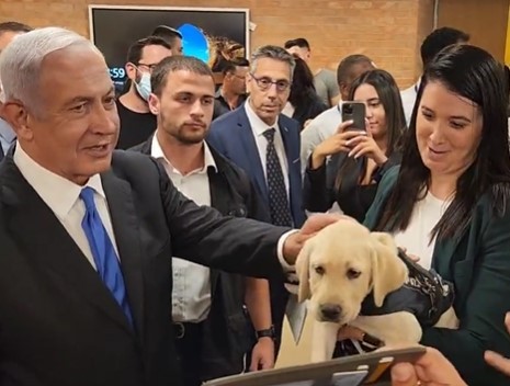 העקיצה של נתניהו: "על כלבים אפשר לסמוך" | צפו