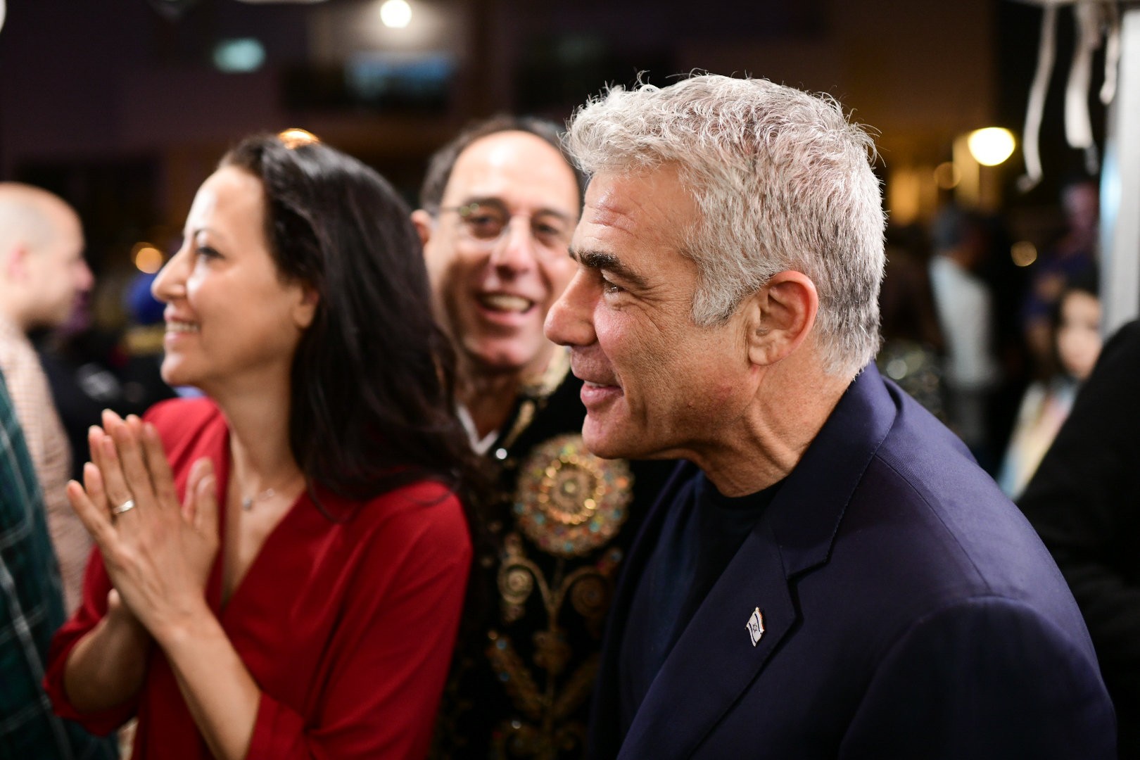 יאיר וליהיא לפיד. צילום: תומר נאומברג, פלאש 90