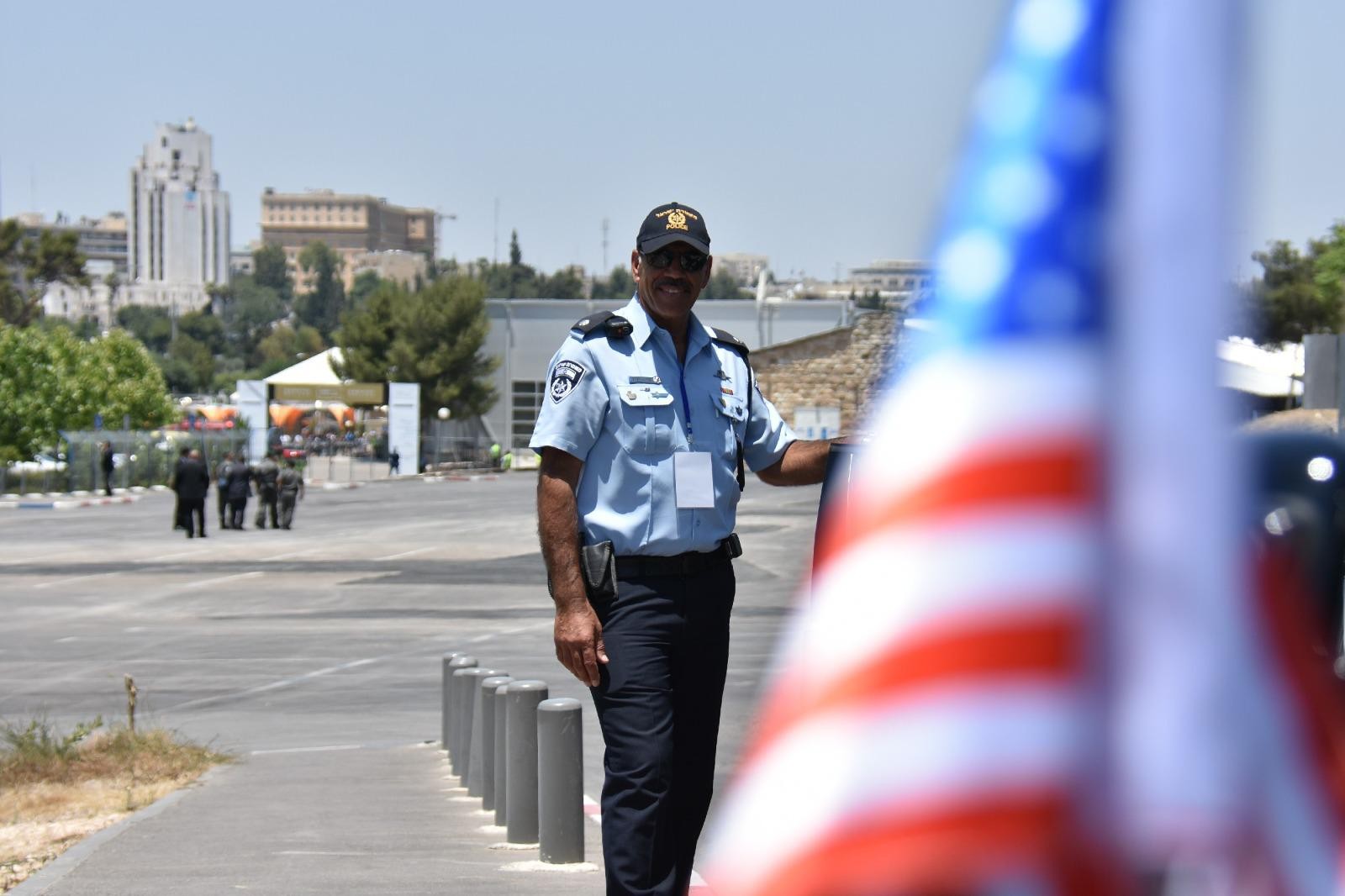 היערכות המשטרה לביקור. צילום: דוברות המשטרה