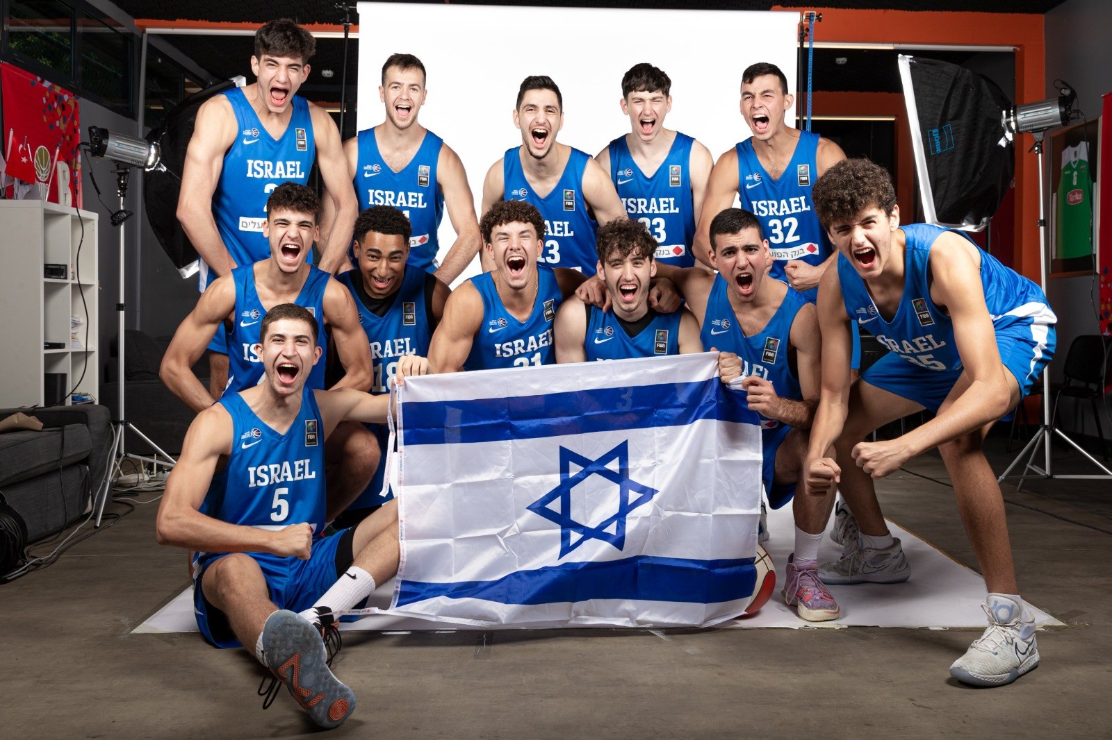 נבחרת הנוער של ישראל. צילום: איגוד הכדורסל הישראלי