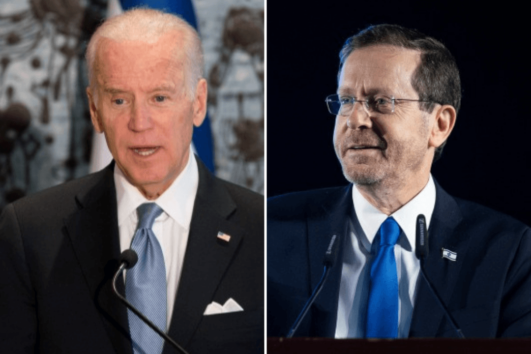 הנשיאים, ג'ו ביידן, יצחק הרצוג. קרדיט: יונתן זינדל, פלאש 90