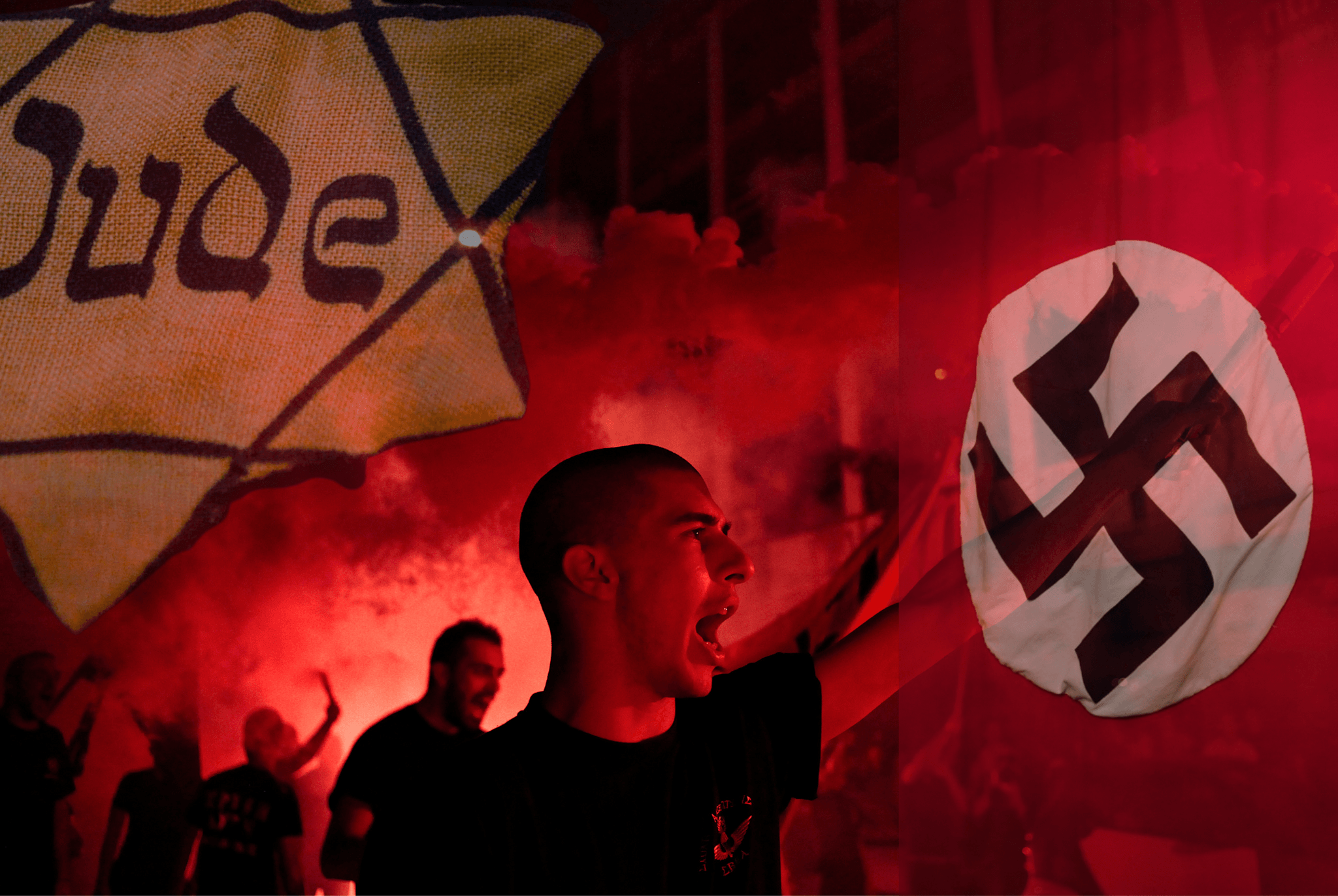 הפגנה נאצית. עיבוד: שאטרסטוק