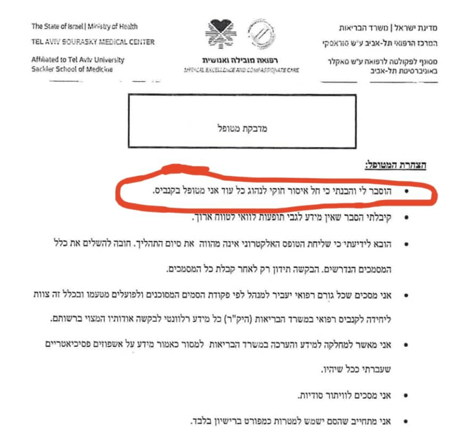 ביה"ח איכילוב: רוצים קנאביס רפואי? ותרו על רישיון הנהיגה