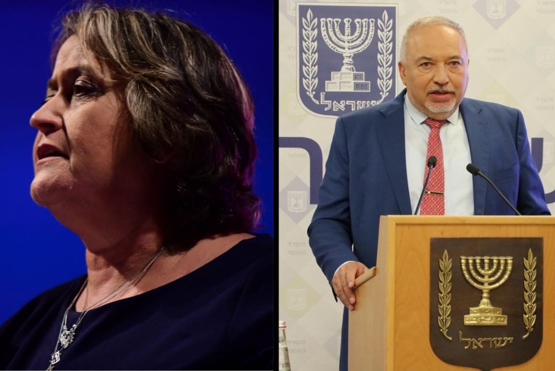 מימין: שר האוצר אביגדור ליברמן. קרדיט צילום: דוברות משרד האוצר. משמאל: יפה בן דויד, מזכ"לית הסתדרות המורים. קרדיט צילום: פלאש 90