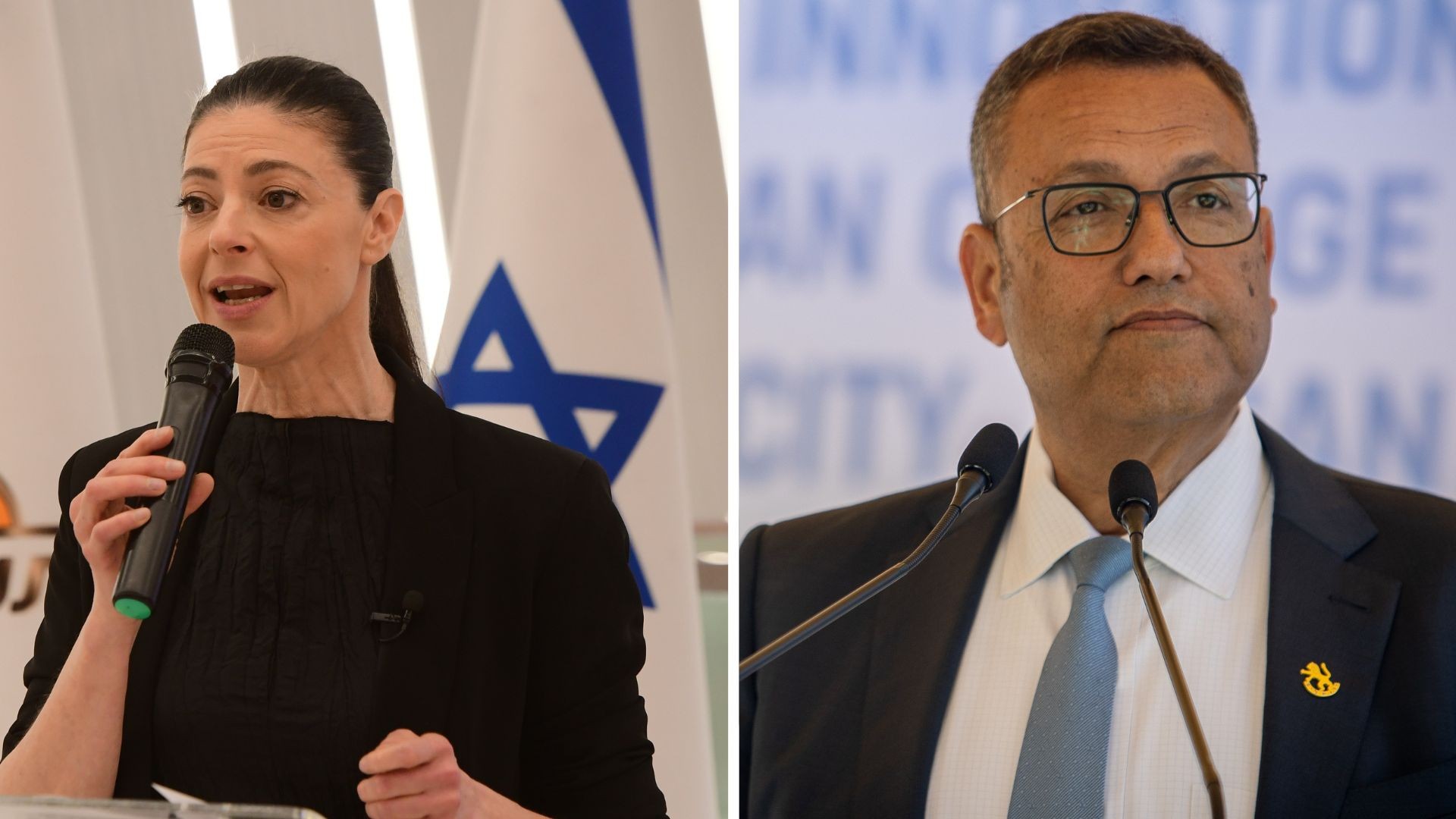משה ליאון ומרב מיכאלי. צילום: יונתן זינדל ואבשלום ששוני, פלאש 90