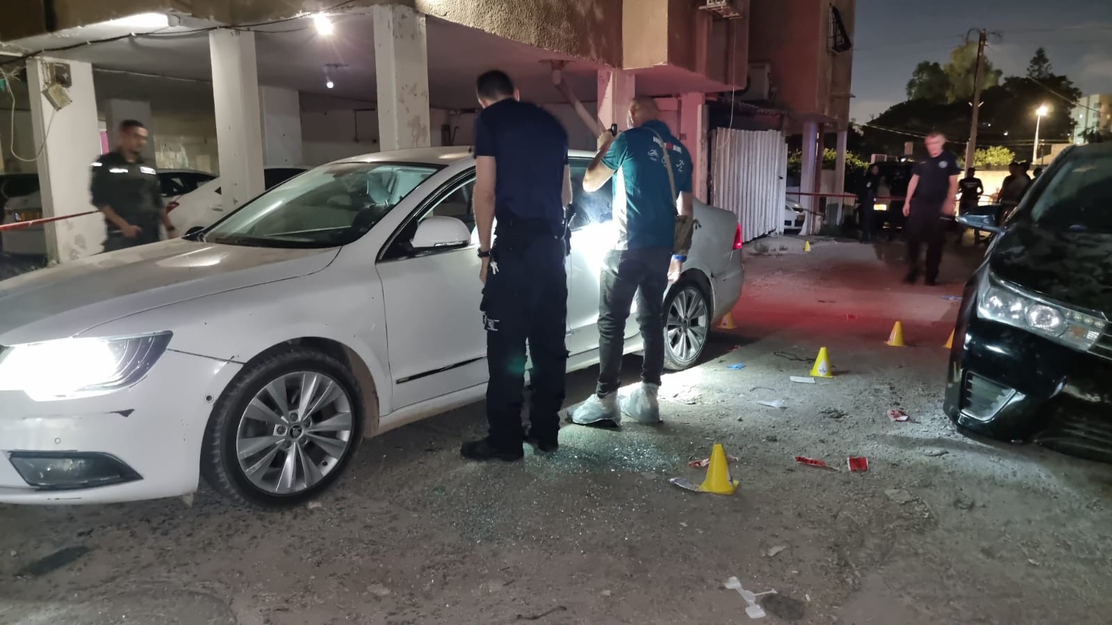 זירת הרצח בלוד. קרדיט: דוברות המשטרה