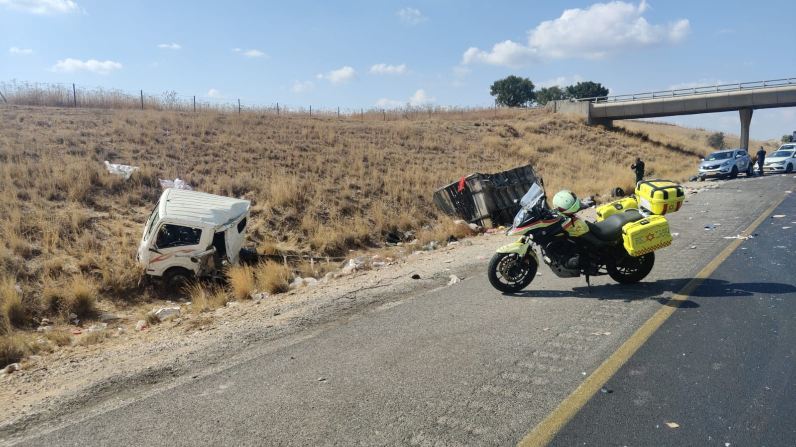 שני פצועים קשה ו-3 בינוני וקל בתאונת דרכים בדרום