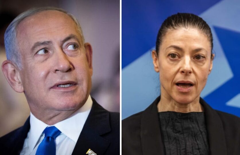 מרב מיכאלי ובנימין נתניהו. צילומים: יונתן זינדל, אוליבר פיטוסי, פלאש 90