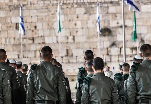 השבעת שוטרי משמר הגבול, הערב בכותל. צילום: דוברות המשטרה