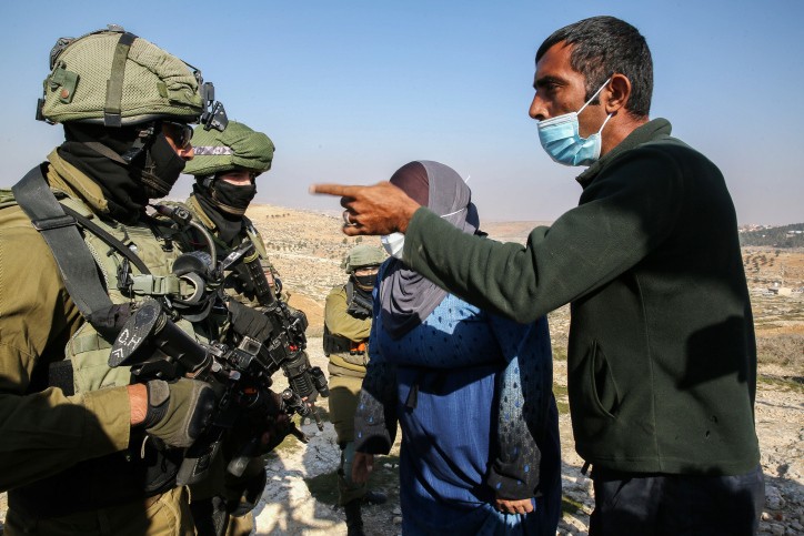 ערבים מתעמתים עם כוחותינו בדרום הר חברון, ארכיון. צילום: וויסאם האשלמון,, פלאש 90
