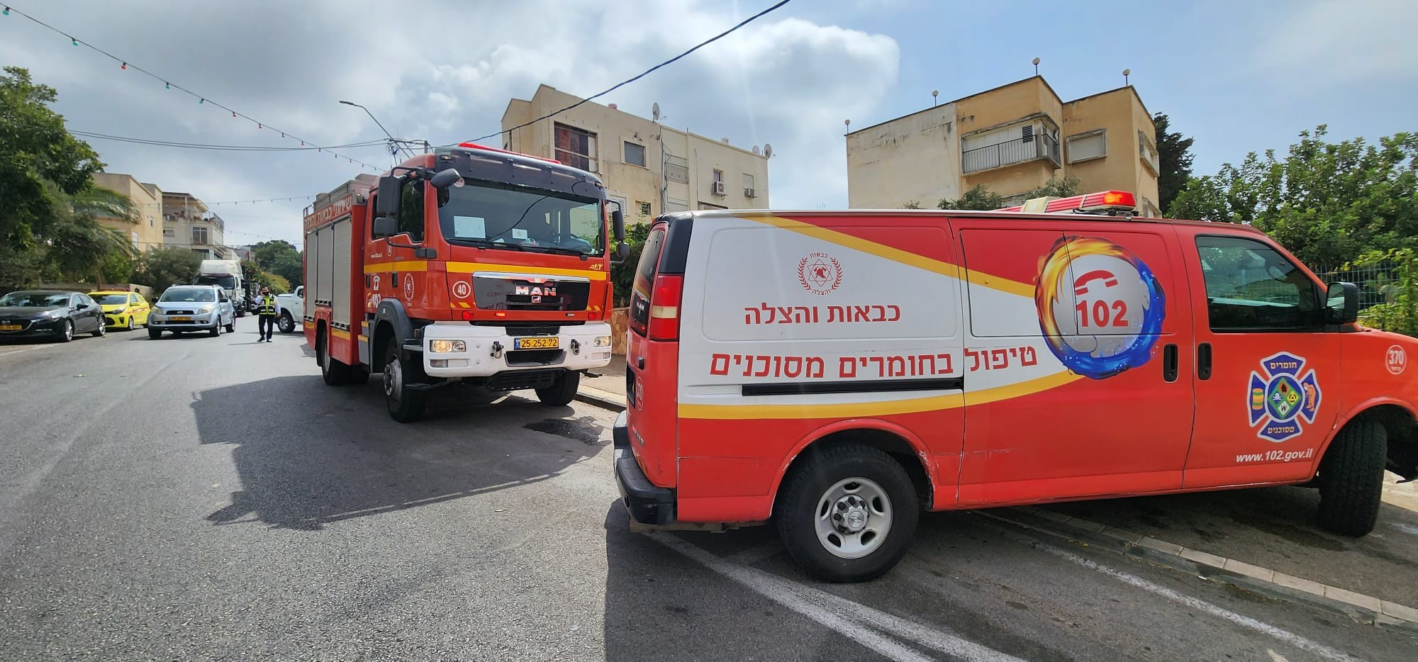 חומר מסוכן נשפך בחיפה: אישה פונתה במצב קל, כלב אותר ללא רוח חיים
