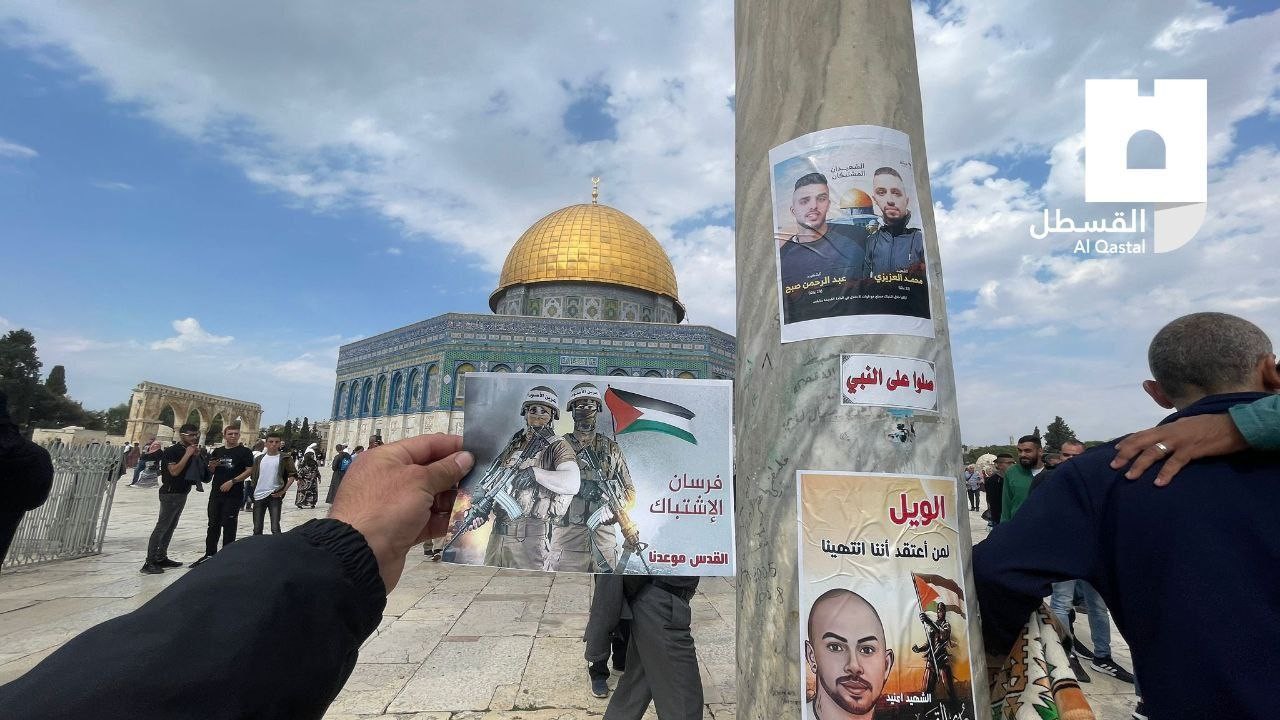 תמיכה במחבל עודאי תמימי בהר הבית. קרדיט: רשתות ערביות