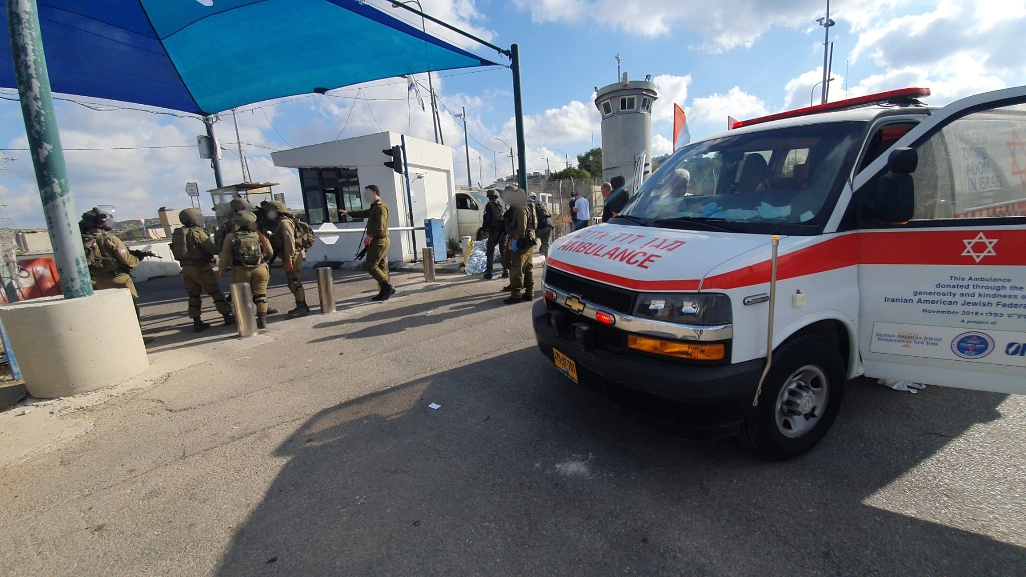 זירת האירוע. צילום: דרור יפרח, תיעוד מבצעי מד"א