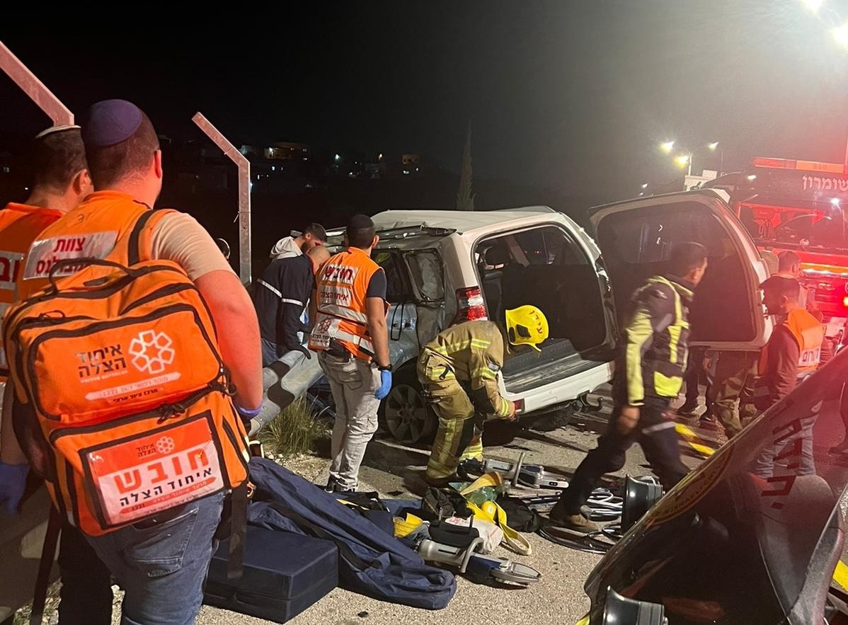 חילוץ מורכב: 3 פצועים, ביניהם 1 באורח קשה בתאונה סמוך לשער שומרון