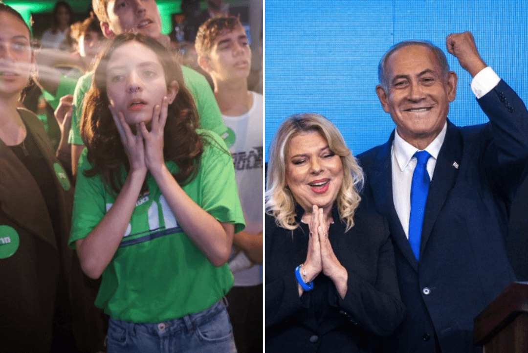 העצב מול השמחה. צילום: יונתן זינדל פלאש 90