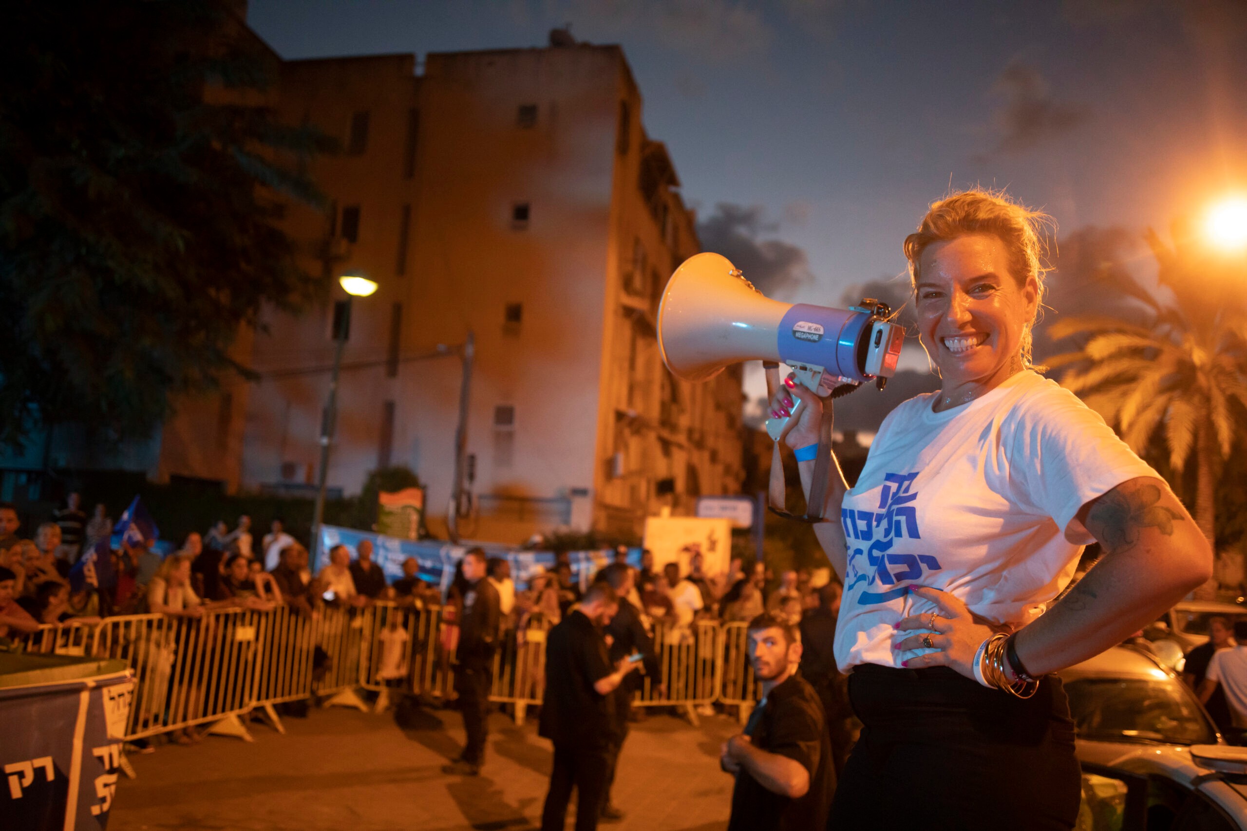 פעילת הימין טל גלבוע. צילום: רועי שפרניק