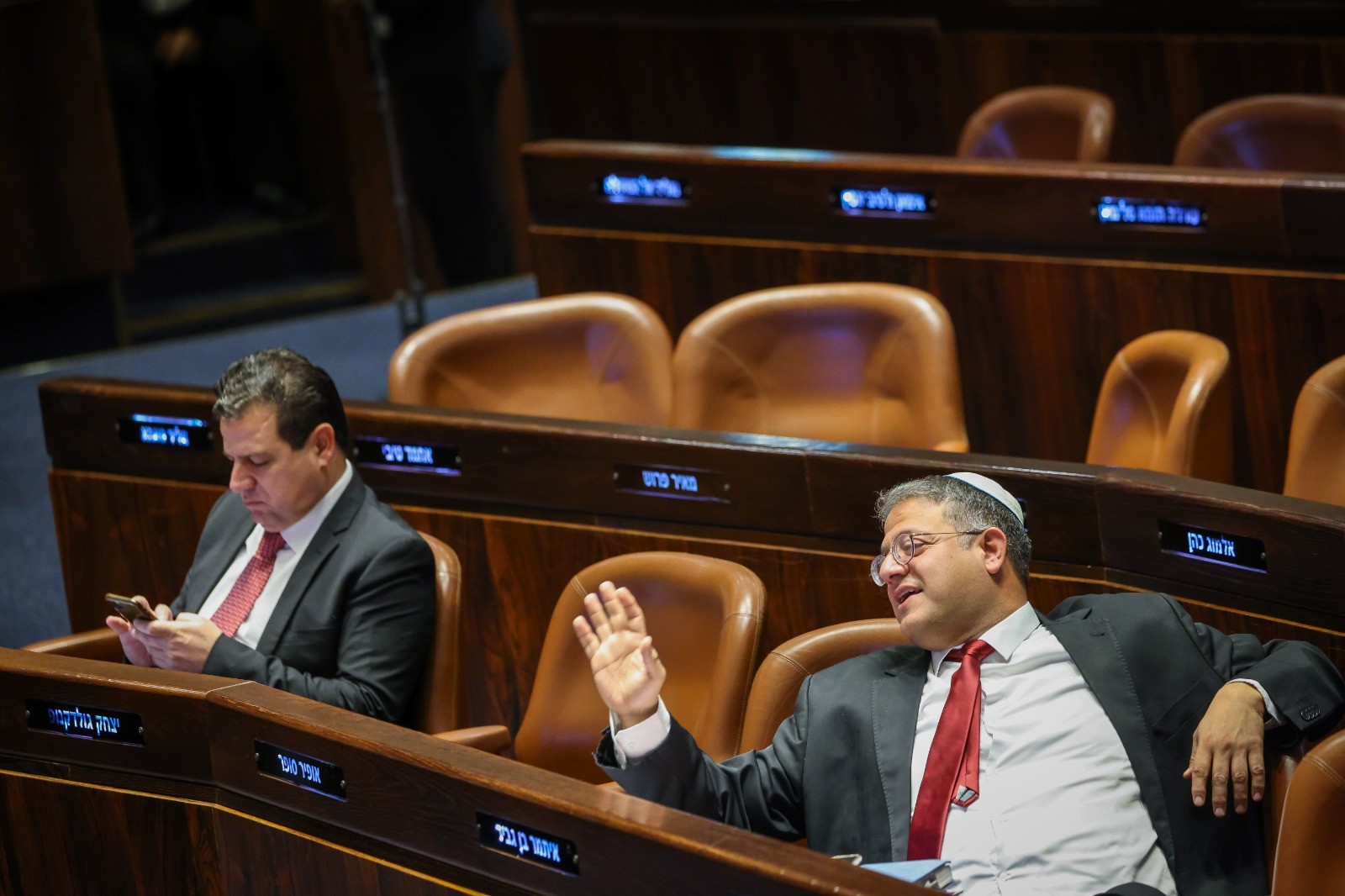 בן גביר במליאה. צילום: דוברות הכנסת