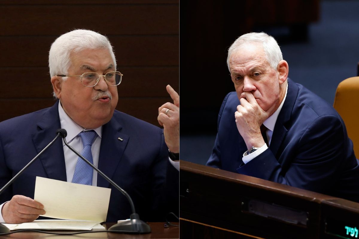 ביומו האחרון בתפקיד: שר הביטחון היוצא גנץ שוחח עם אבו מאזן