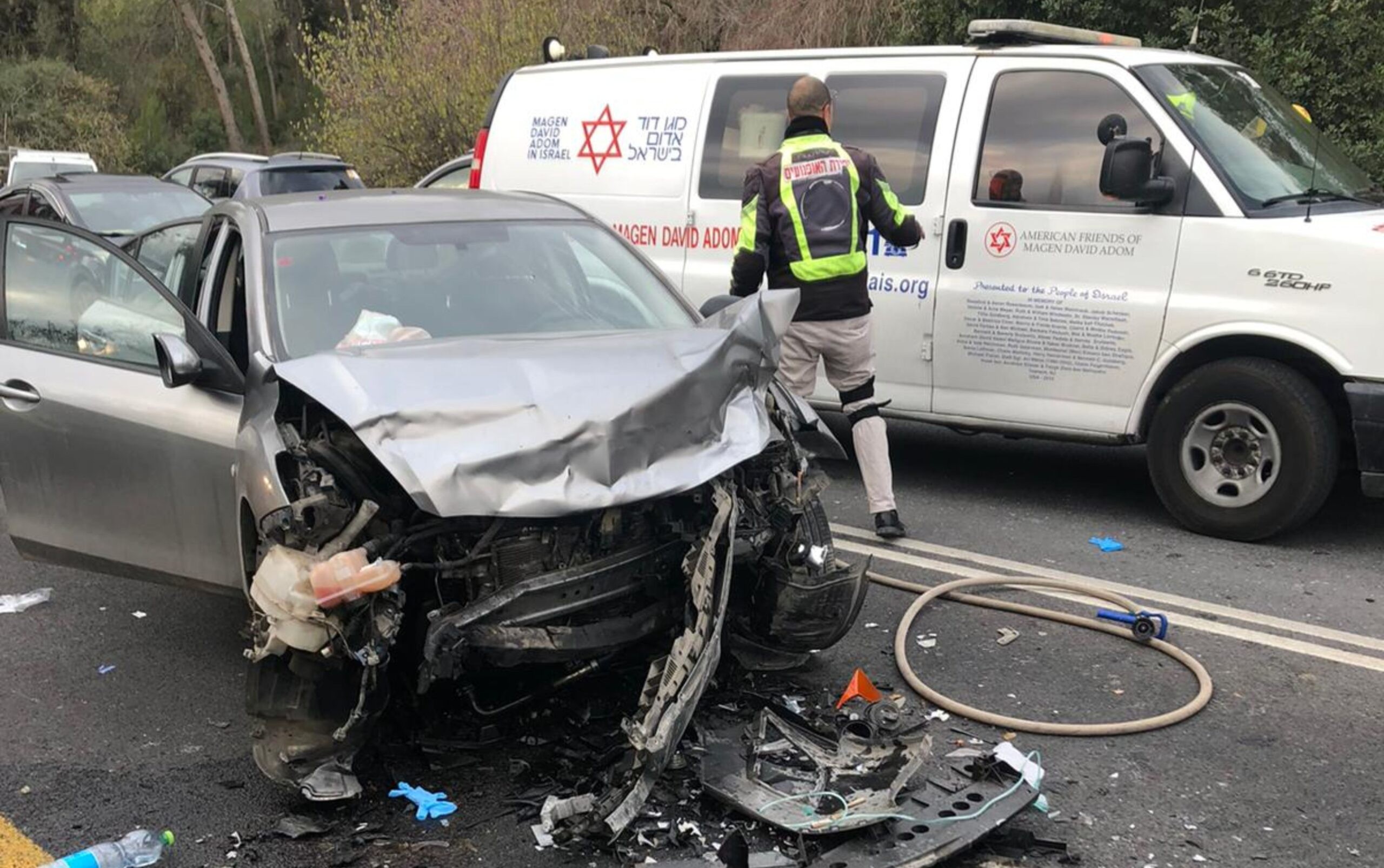 5 פצועים קשה, בינוני וקל מתאונת דרכים סמוך למחלף רמת בית שמש