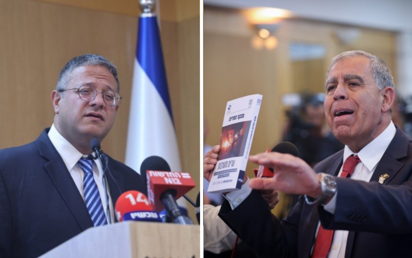 ח"כ מיקי לוי מתפרץ במסע"ת של השר בן גביר והמפכ"ל שבתאי | צילום: יונתן זינדל, פלאש 90