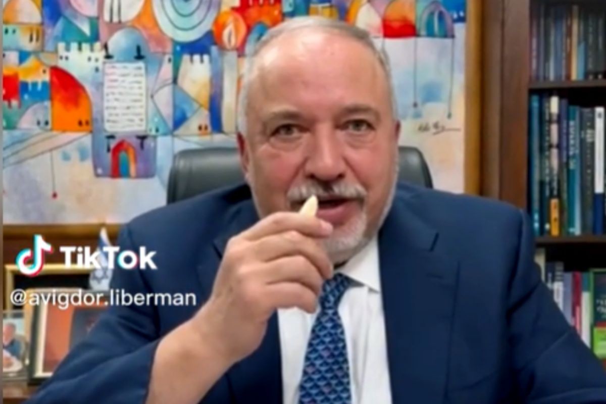"מכניסים את השום לתוך האף": ליברמן בטיקטוק ראשון - ככה זה נראה