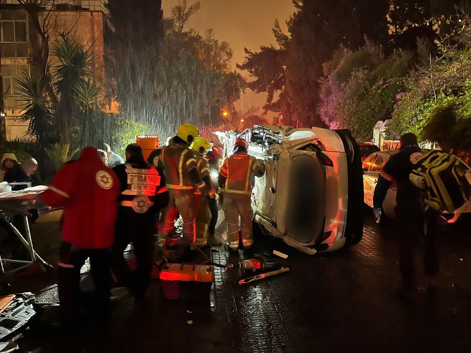 התאונה הקטלנית בירושלים. צילום: תיעוד מבצעי מד"א