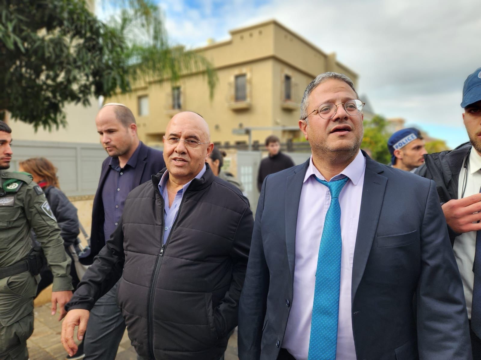 השר לביטחון לאומי איתמר בן גביר בגדרה. צילום: דוברות עוצמה יהודית