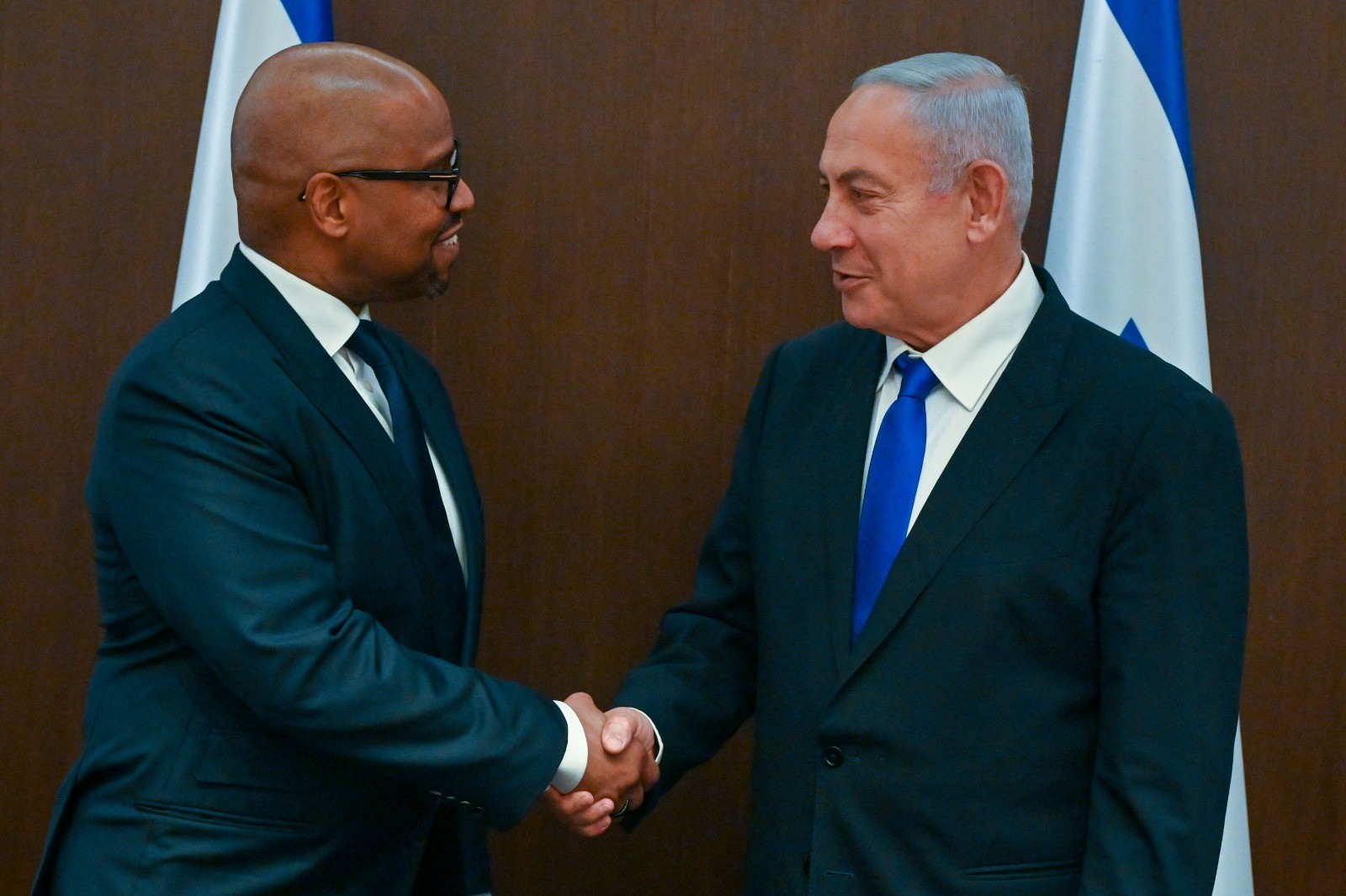 ראש הממשלה, בנימין נתניהו ונשיא חברת בואינג הצבאי והחלל, טד קולברט | צילום: קובי גדעון /לע"מ