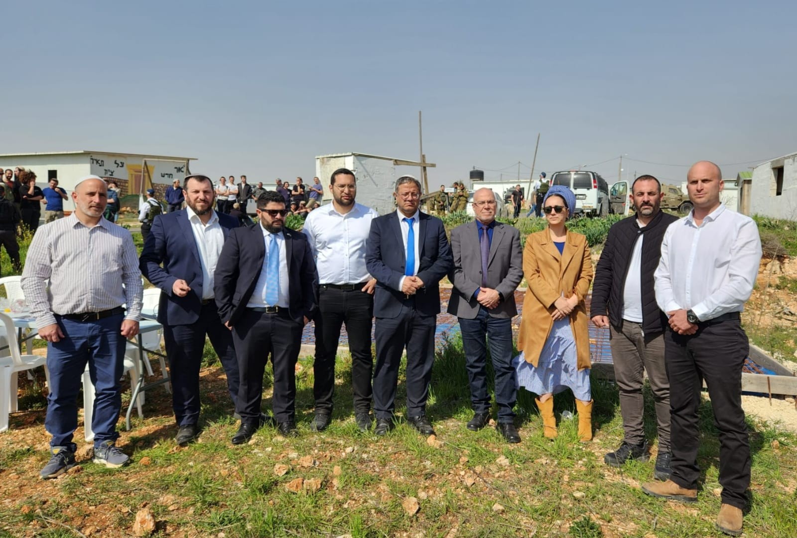 חברי סיעת עוצמה יהודית בישוב אביתר |  קרדיט צילום: חופשי