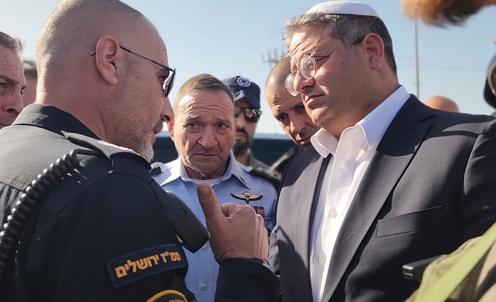 השר איתמר בן גביר והמפכ"ל | צילום: דוברות עוצמה יהודית