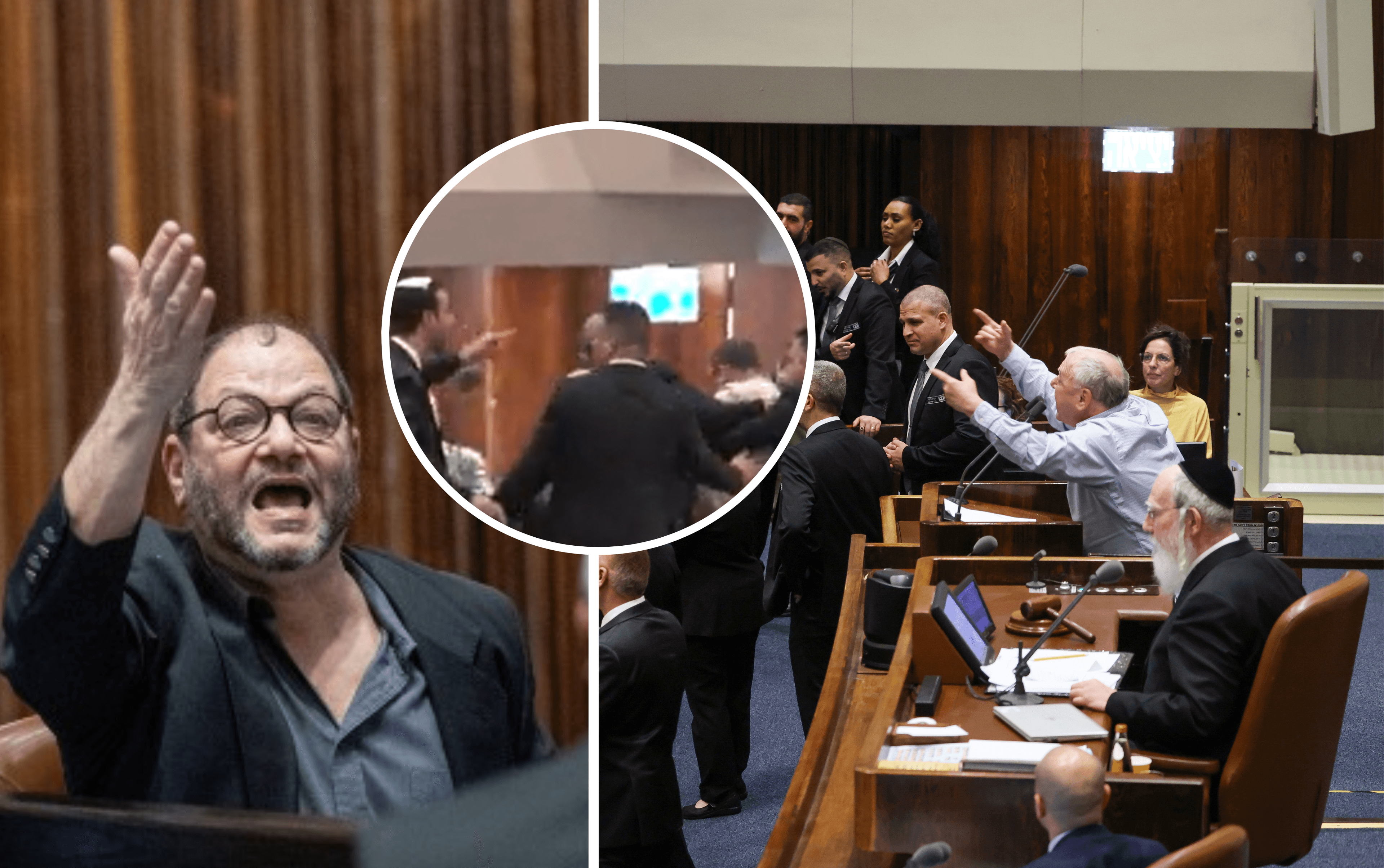 העימותים בכנסת. עיבוד: דוברות הכנסת, יונת זינדל, פלאש 90