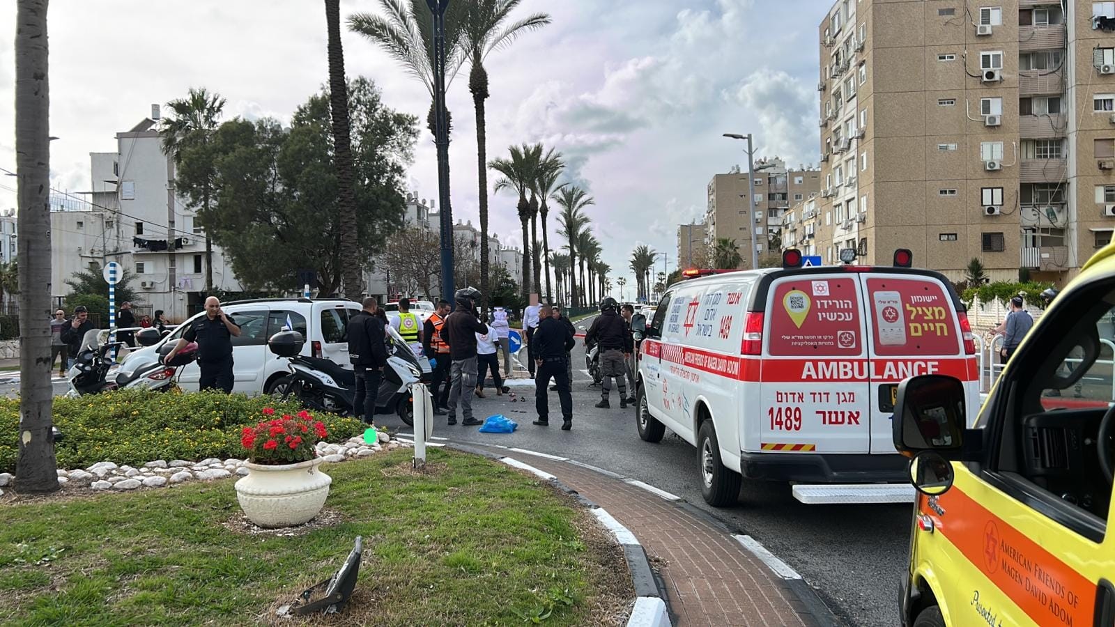 זירת התאונה הקטלנית בעכו | צילום: תיעוד מבצעי מד"א