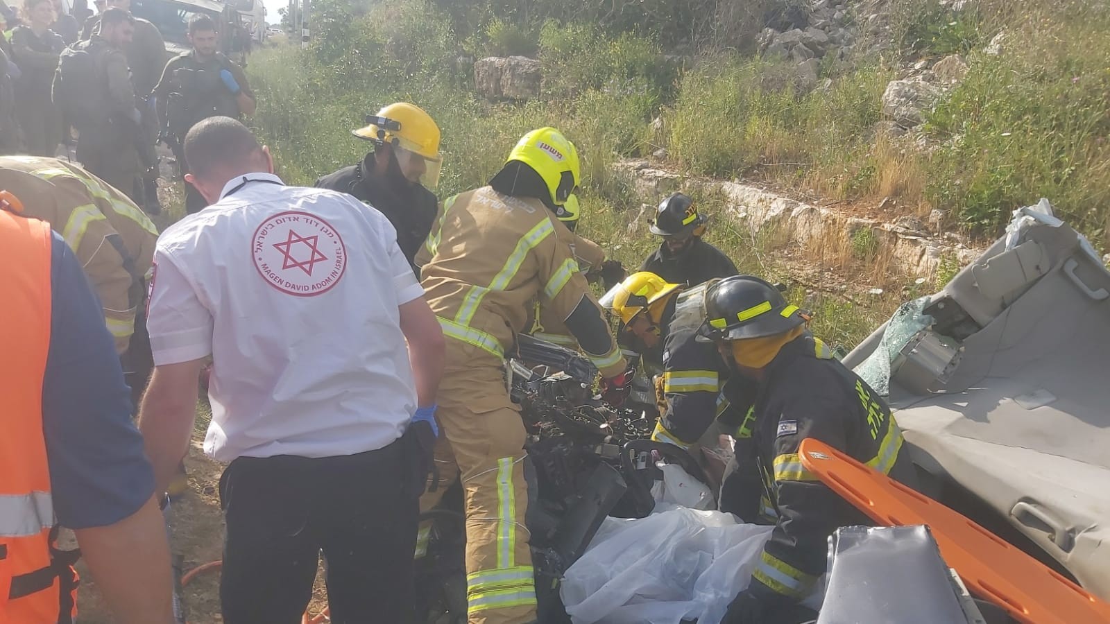 זירה קשה ומורכבת: הרוג בתאונה קטלנית בין רכב פרטי לאוטובוס בשומרון