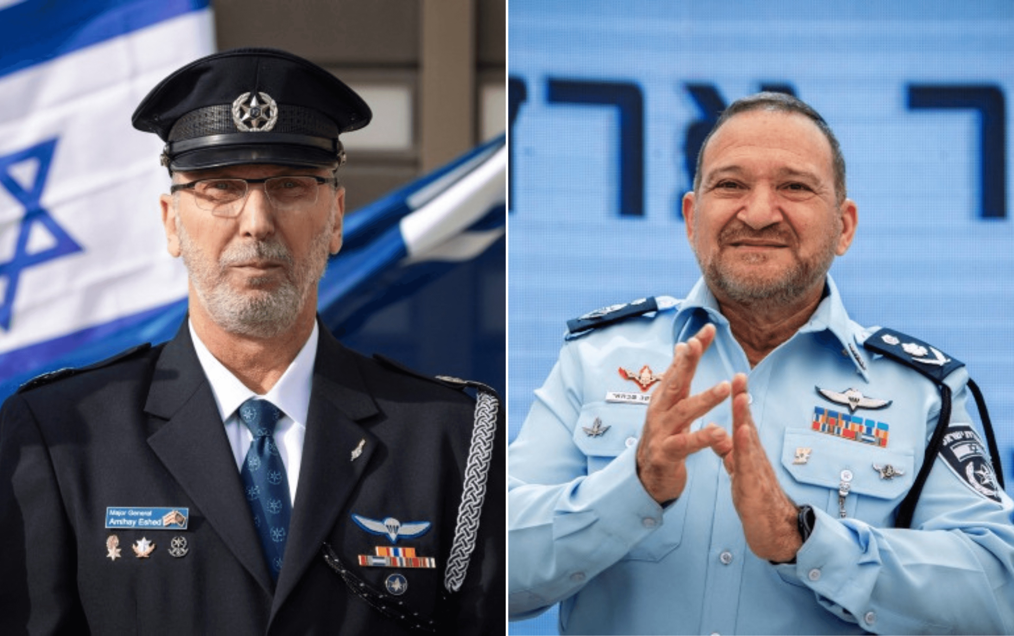 מפכ"ל המשטרה קובי שבתאי וממ"ז עמיחי אשד. צילום: פלא 90