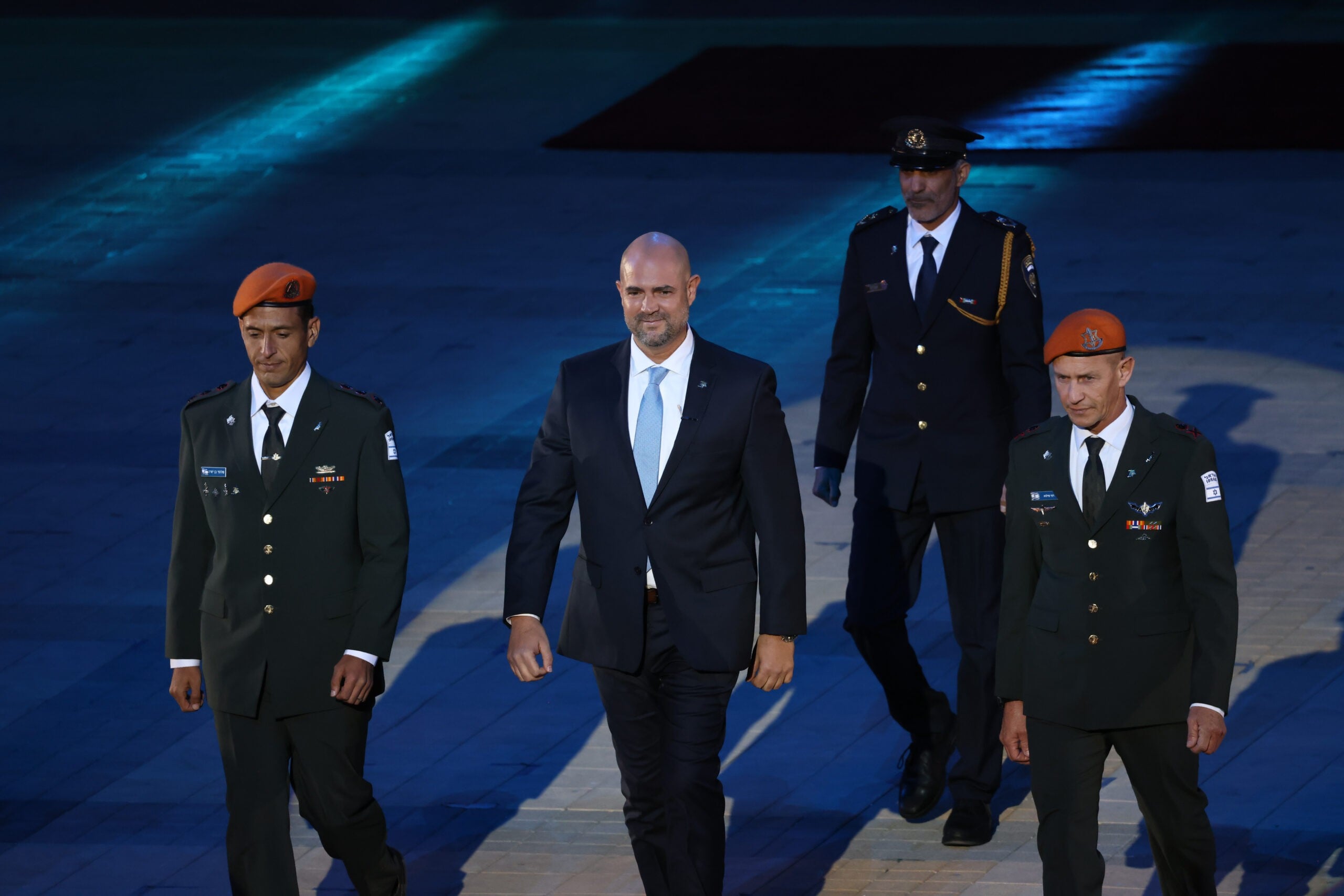 יו"ר הכנסת אמיר אוחנה בטקס המשואות | צילום: יונתן זינדל, פלאש90