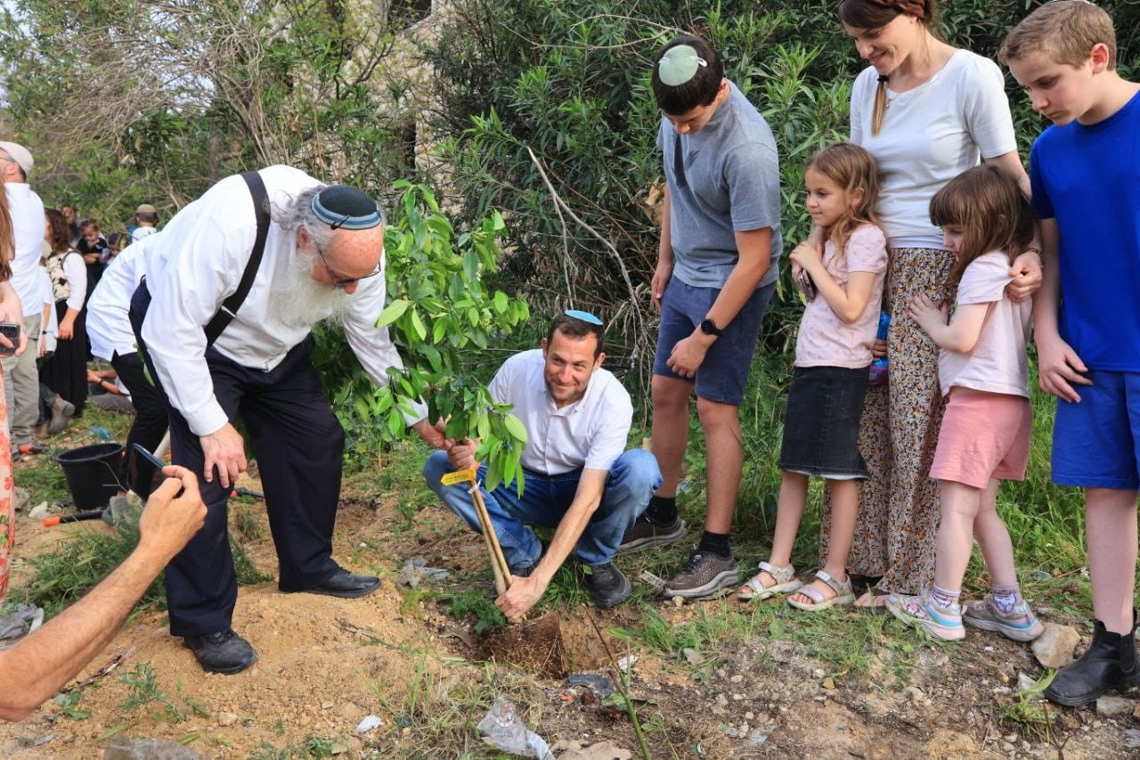 לאחר ביטול חוק ההתנתקות: משפחות המגורשים נטעו עצים בשא-נור