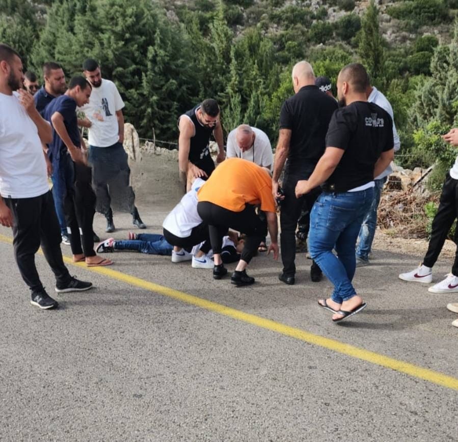 זירת הרצח בירכא. צילום: מד"א 