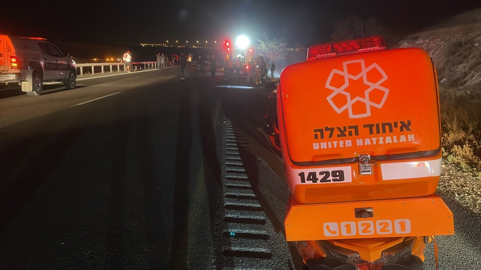 זירת התאונה, כביש 6 | צילום: אגף תקשורת איחוד הצלה