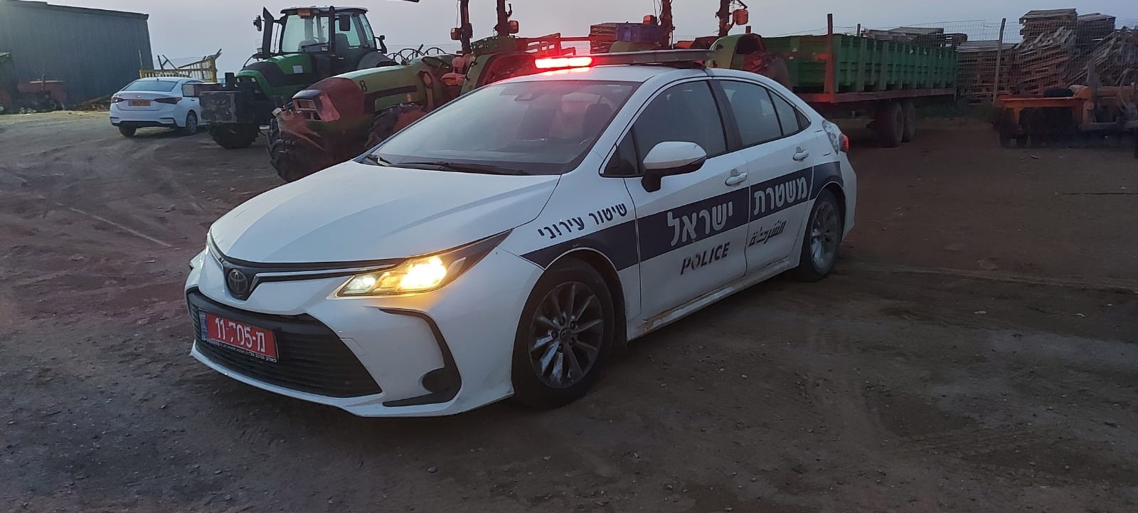 זירת האירוע ליד אופקים | צילום: דוברות המשטרה