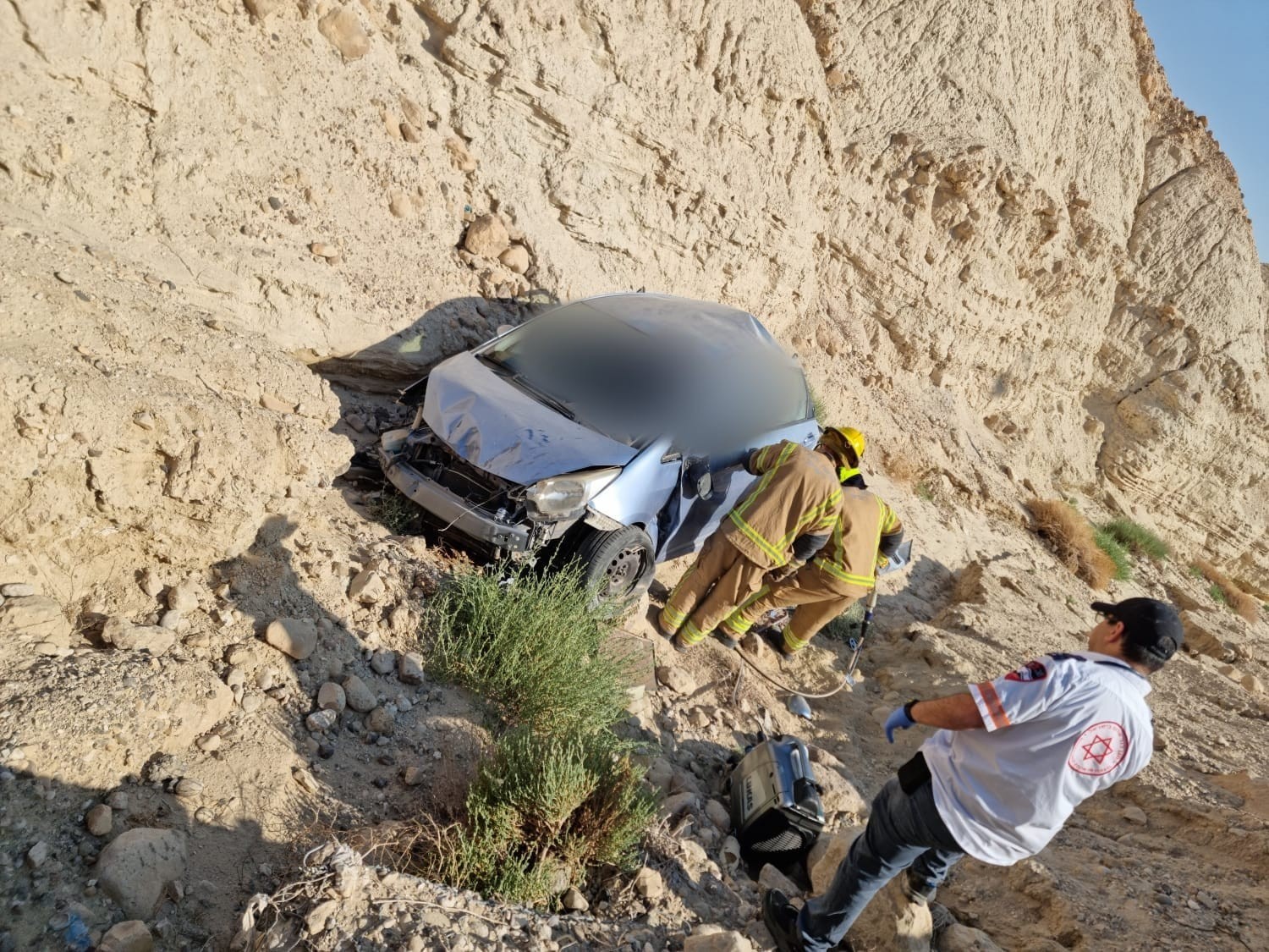 זירת האירוע. צילום: עדן מילמן, תיעוד מבצעי מד"א