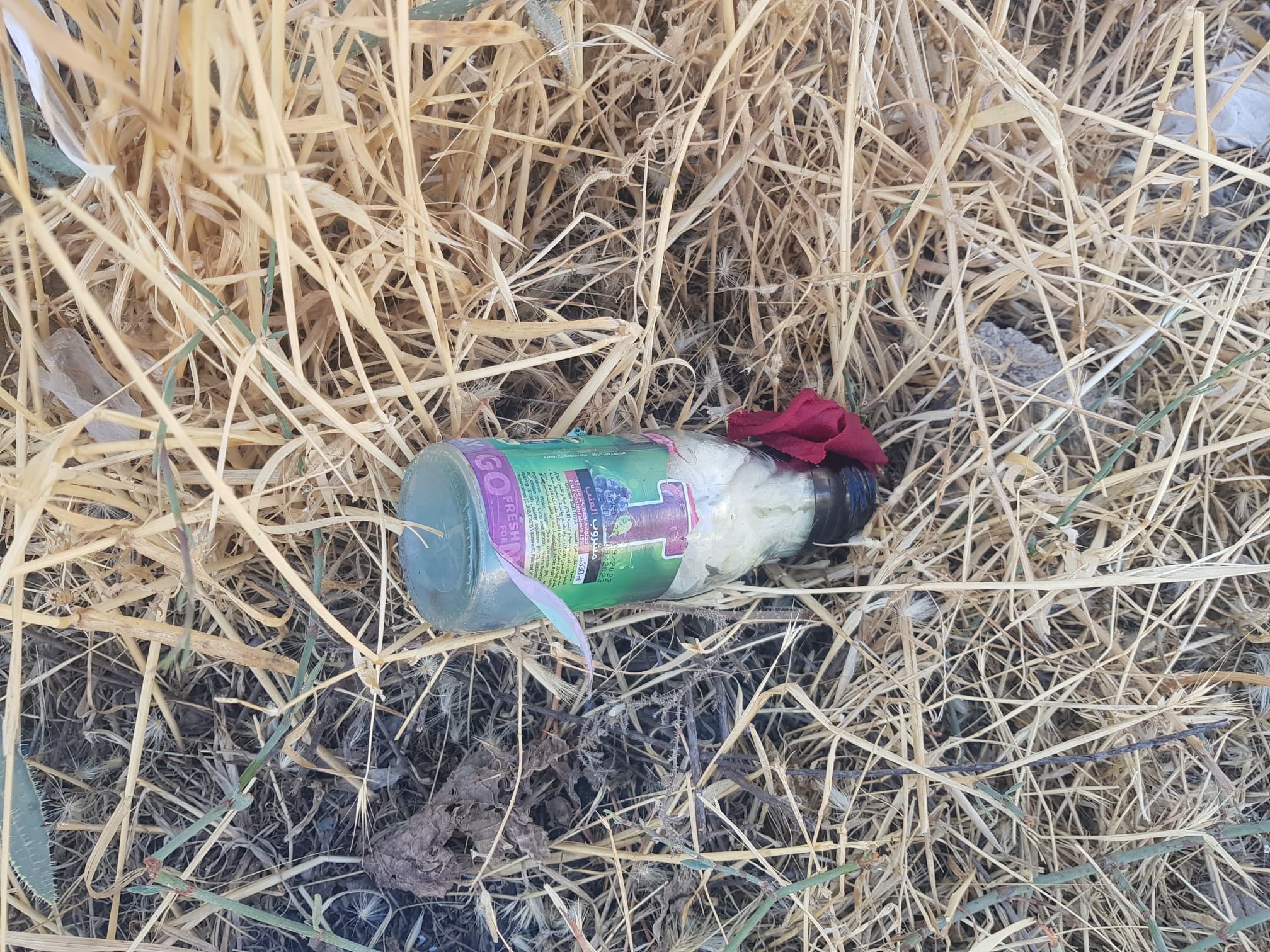 טרור ההצתות: שריפה פרצה בקרית ארבע - בזירה נמצאו שרידי בקבוק תבערה