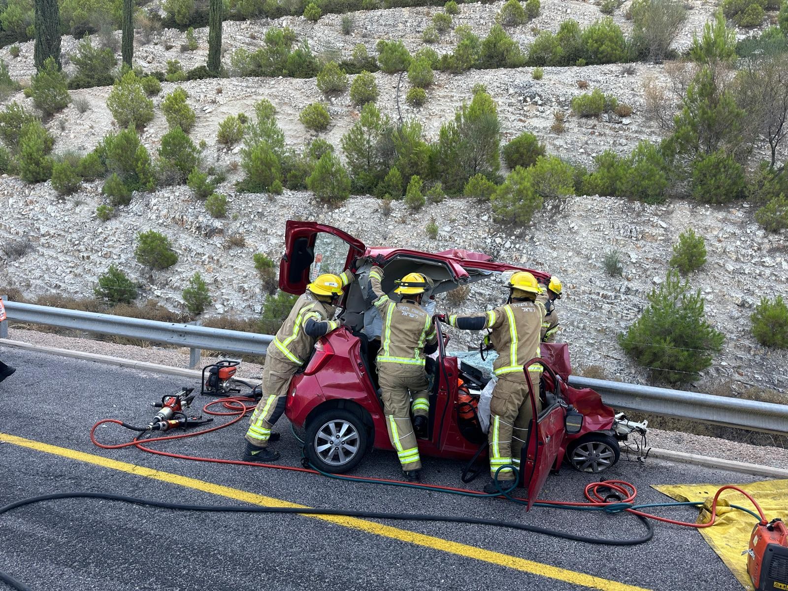 תאונה קשה סמוך לצפת: נקבע מותה של אישה שנלכדה ברכבה