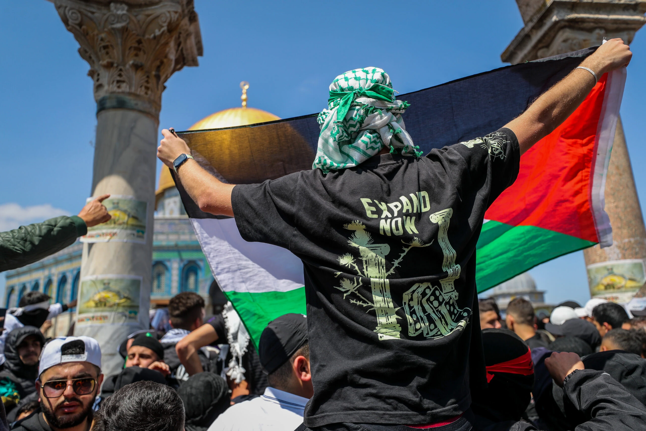 צעיר ערבי רעול פנים בהר הבית, אילוסטרציה | צילום: ג'מאל עוואד, פלאש 90